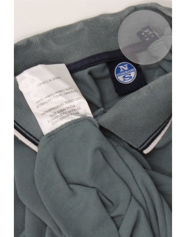 North Sails Mens Polo Shirt Medium Grey Cotton