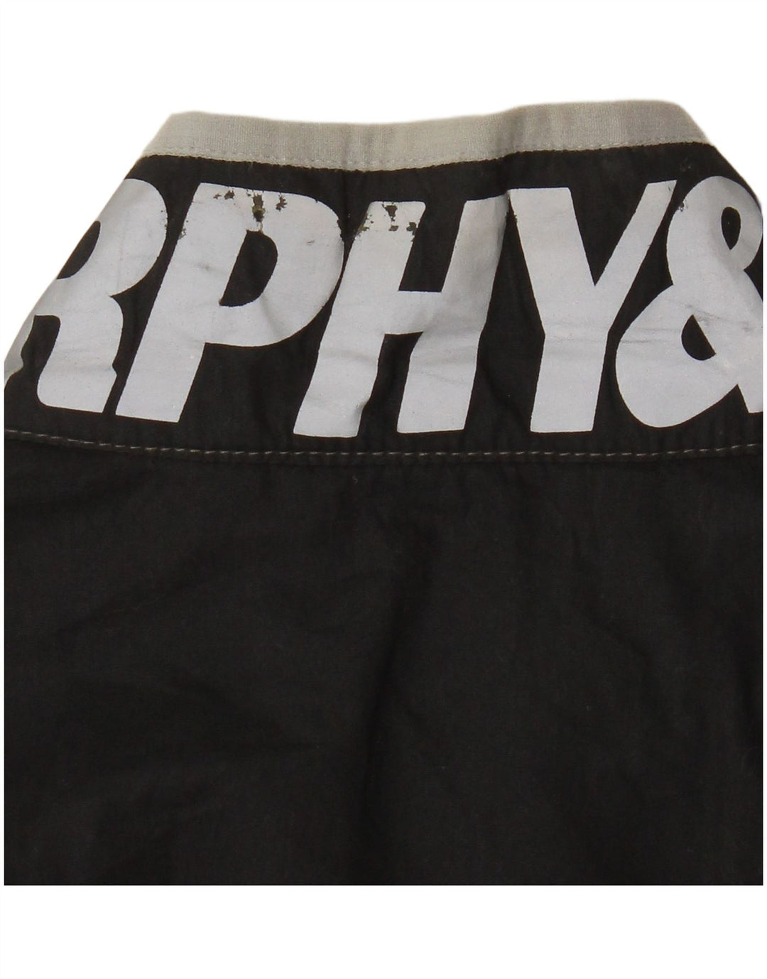 Murphy & Nye Womens Graphic Bomber Jacket UK 18 XL Black Cotton