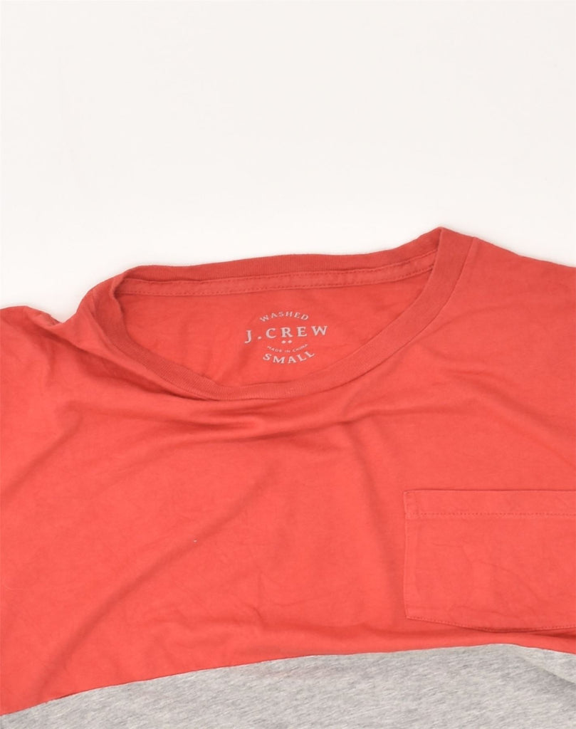 J. CREW Mens T-Shirt Top Small Red Colourblock Cotton | Vintage J. Crew | Thrift | Second-Hand J. Crew | Used Clothing | Messina Hembry 