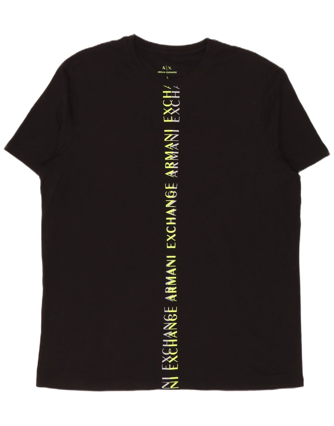 Armani Exchange Mens Graphic T-Shirt Top Large Black Cotton