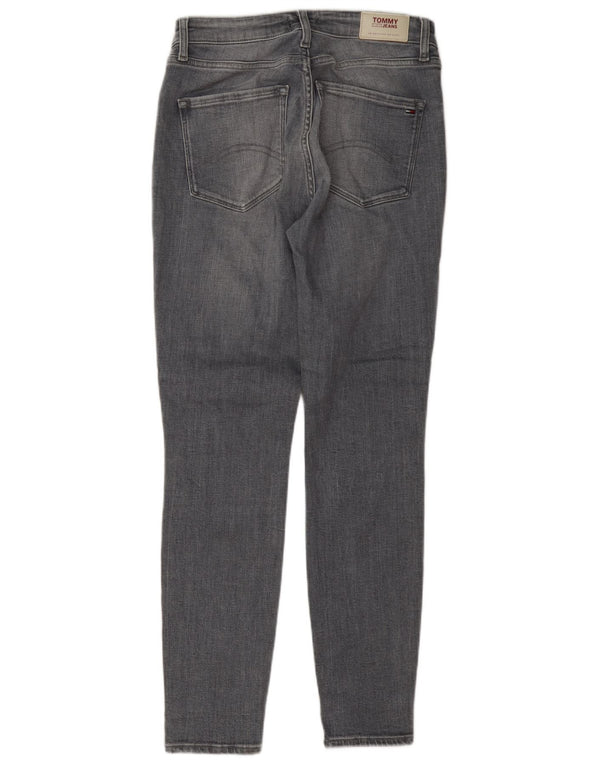 Tommy Hilfiger Womens High Rise Skinny Jeans W30 L30 Grey Cotton