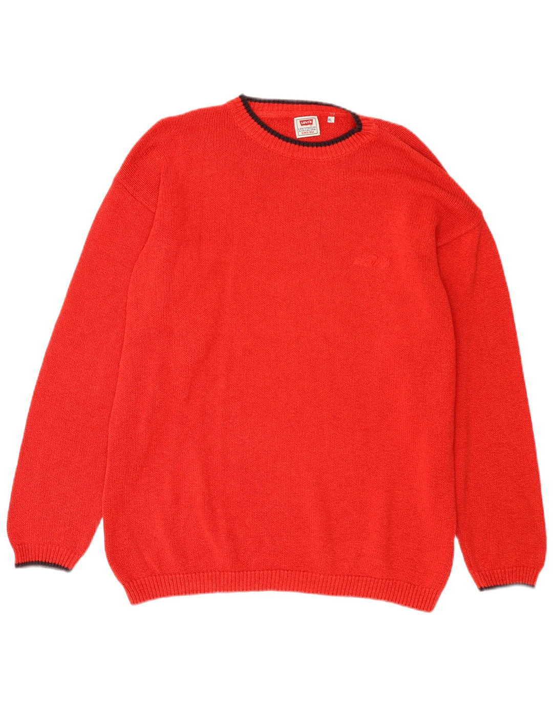 Levi's Mens Crew Neck Jumper Sweater XL Red Cotton