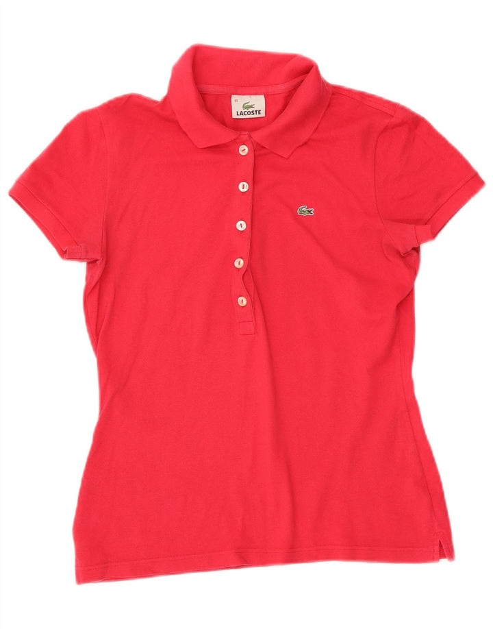 LACOSTE Womens Polo Shirt Size 40 Medium Pink