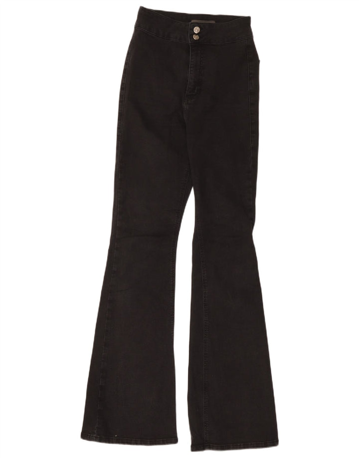 Topshop Womens Flared Jeans W28 L32 Black Cotton