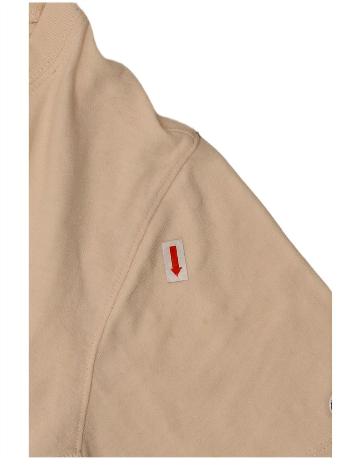 Champion Womens T-Shirt Top UK 16 Large Beige Cotton