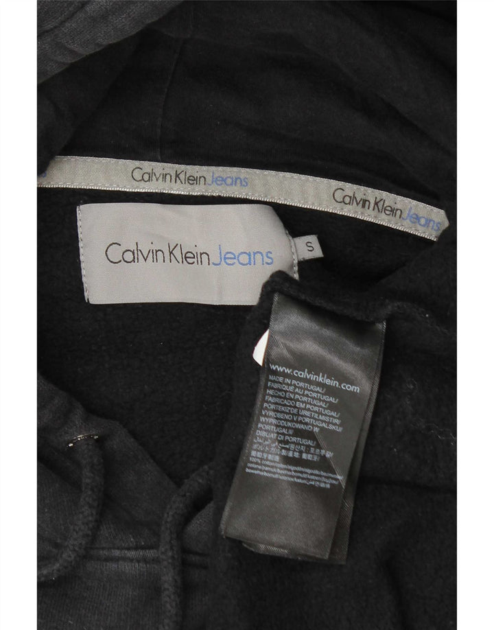 Calvin Klein Mens Graphic Hoodie Jumper Small Grey Cotton