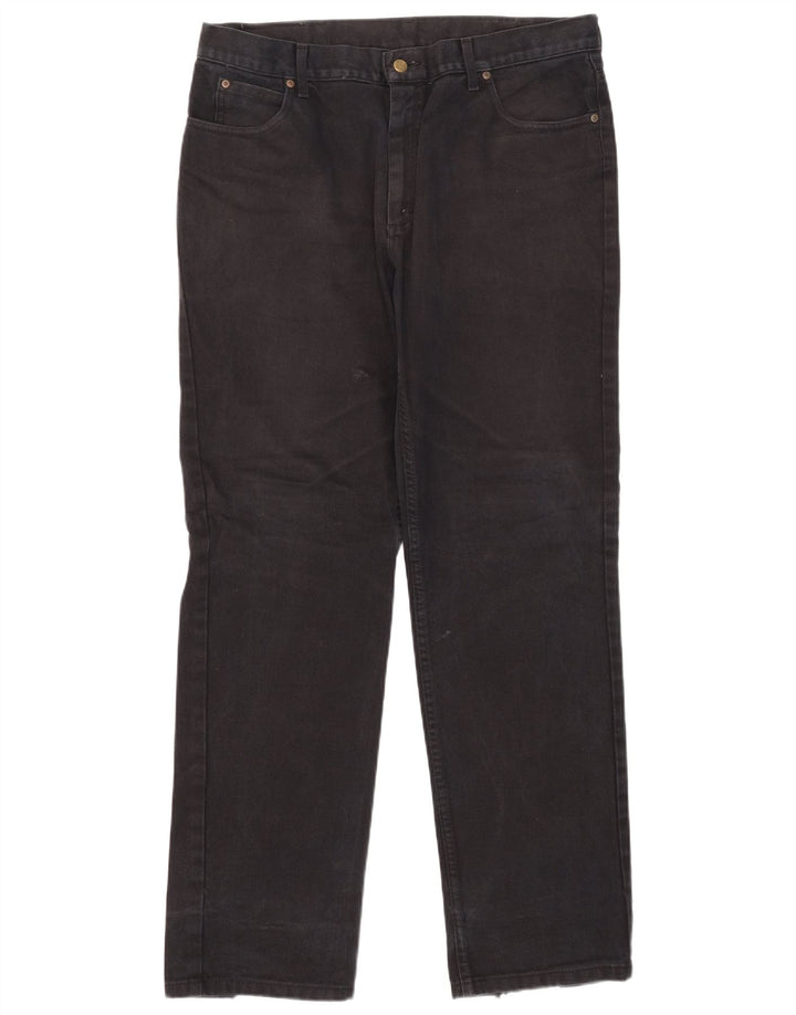 Lee Mens Straight Jeans W38 L34 Black Cotton