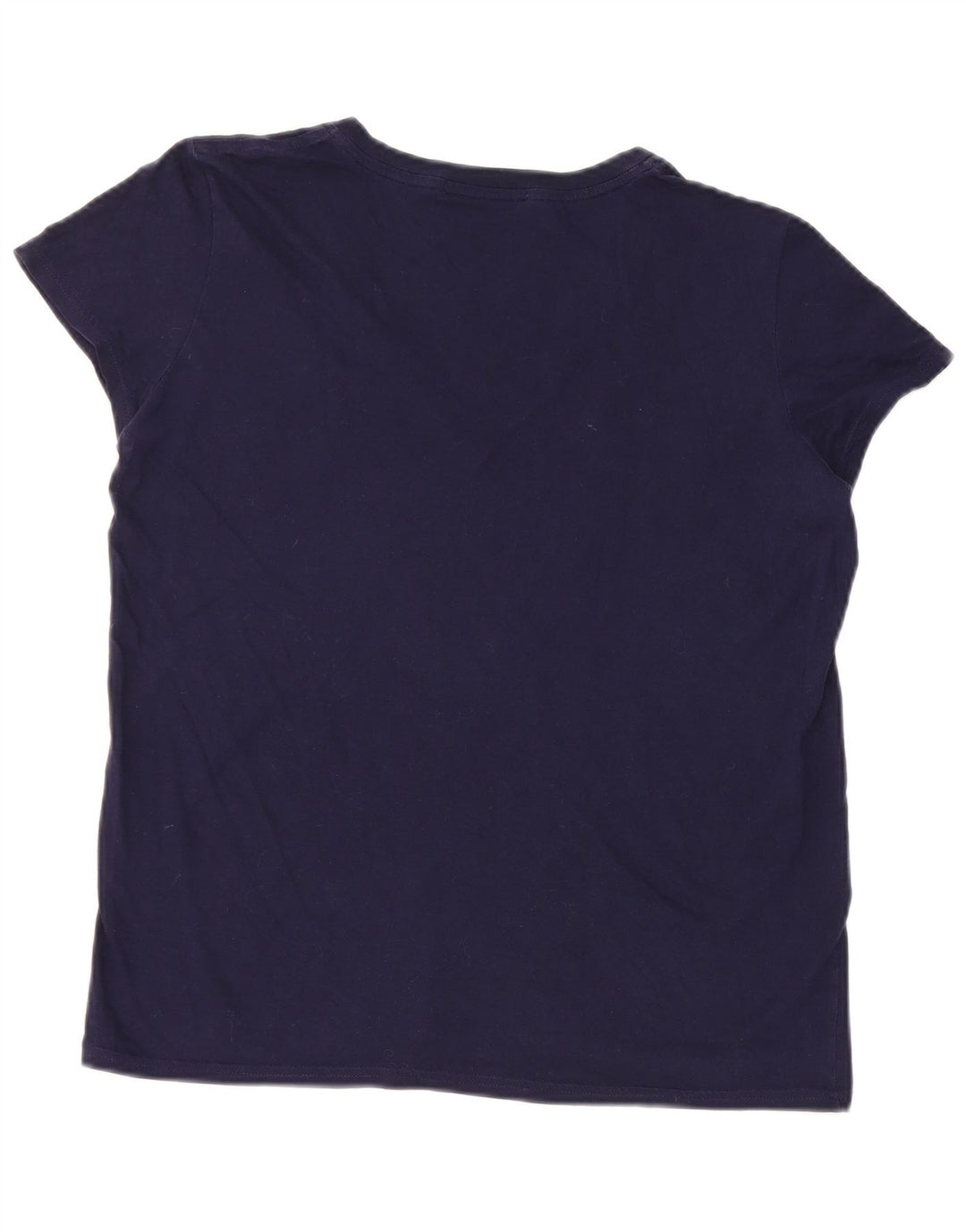 Lacoste Womens T-Shirt Top Size 40 Medium Navy Blue Cotton