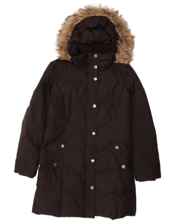 Esprit Womens Hooded Padded Coat UK 12 Medium Black Polyester