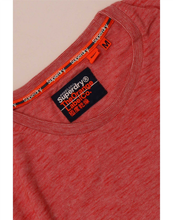Superdry Mens T-Shirt Top Medium Red Flecked