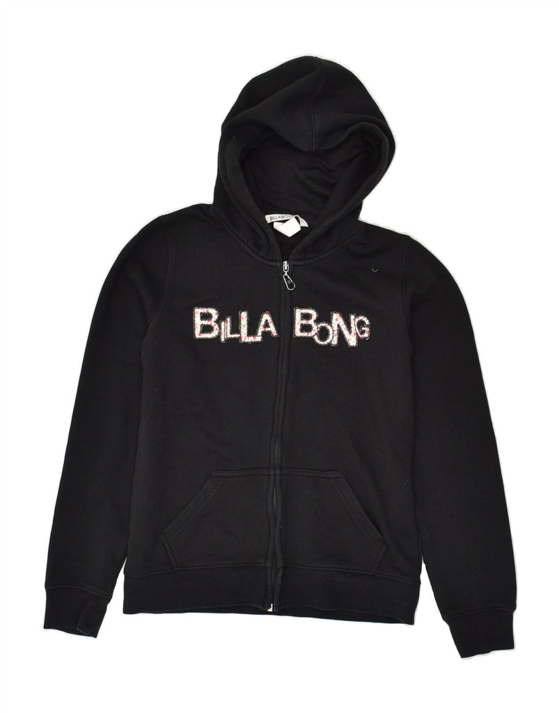 BILLABONG Girls Graphic Zip Hoodie Sweater 13-14 Years Black | Vintage Billabong | Thrift | Second-Hand Billabong | Used Clothing | Messina Hembry 