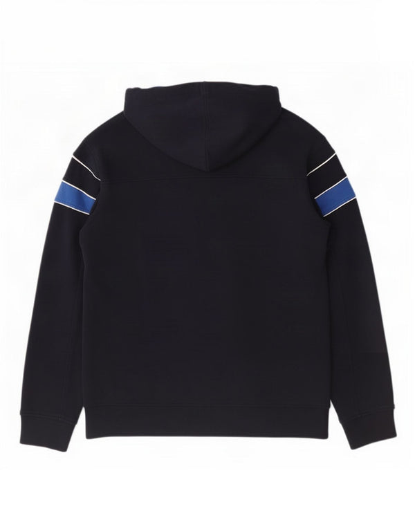 Diadora Mens Zip Hoodie Sweater XL Navy Blue Colourblock Cotton