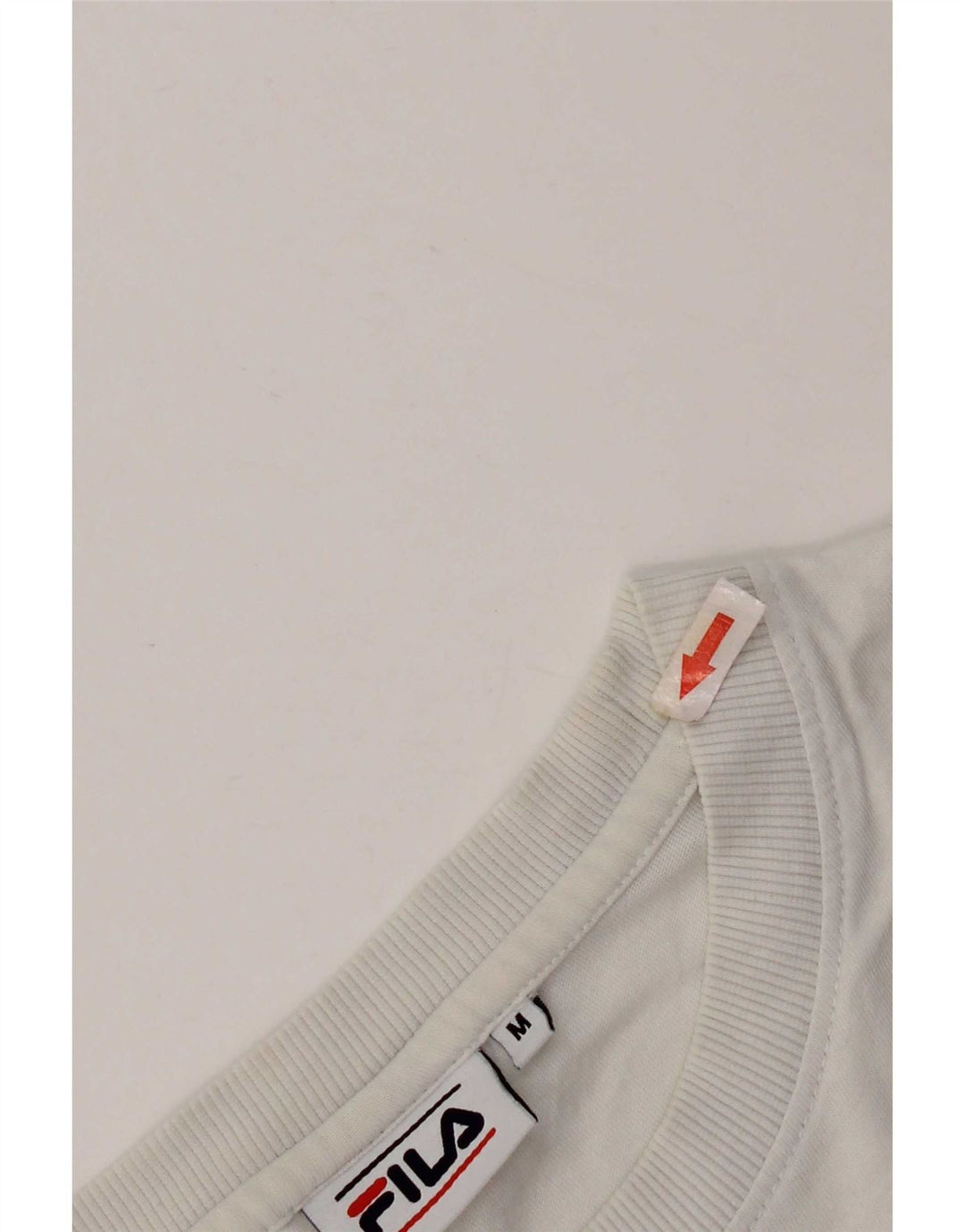Fila Mens Graphic T-Shirt Top Medium White Cotton