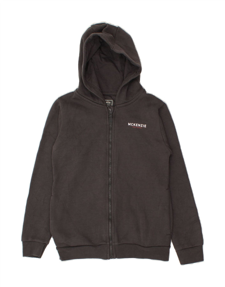 MCKENZIE Boys Hoodie Jumper 12-13 Years Grey Polyester Vintage Mckenzie and Second-Hand Mckenzie from Messina Hembry 