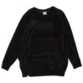 PUMA Womens Oversized Graphic Sweatshirt Jumper UK 12 Medium Black Cotton