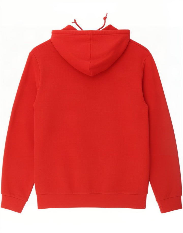 Adidas Mens Hoodie Jumper Medium Red Cotton