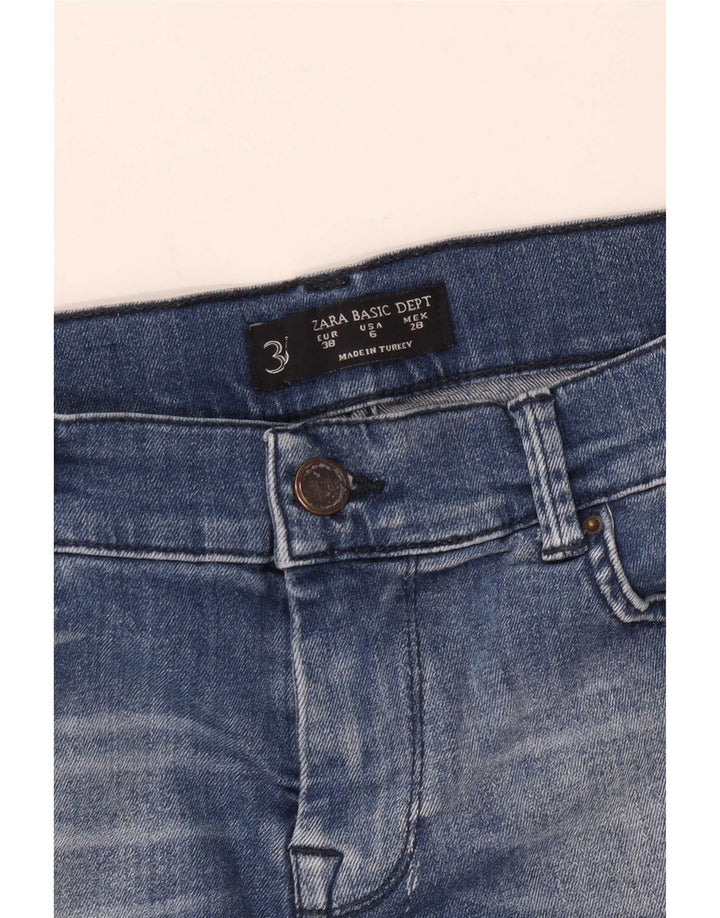 Zara Womens Denim Shorts EU 38 Small W28 Blue Cotton