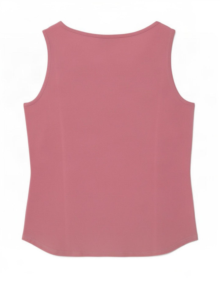 Lacoste Womens Vest Top Size 44 Large Pink Cotton
