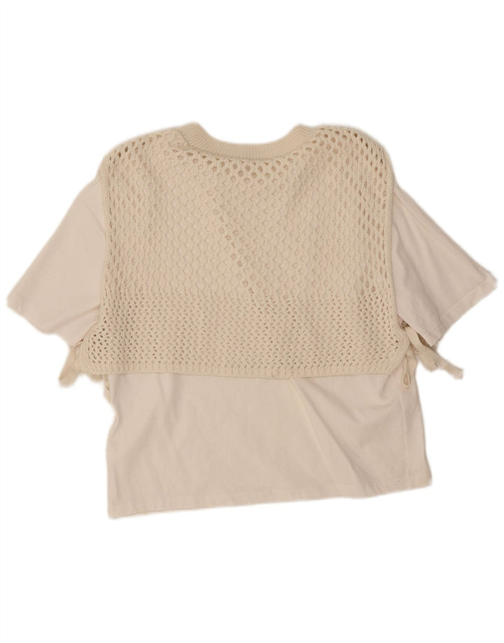 Zara Womens Blouse Top UK 12 Medium White
