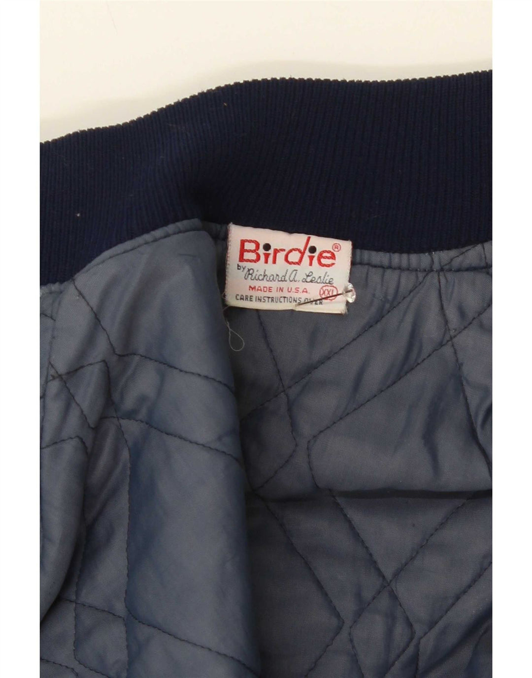 Vintage Mens Graphic Varsity Jacket UK 44 2XL Blue