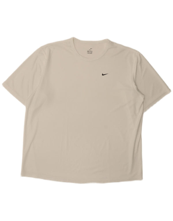Nike Mens Dri Fit T-Shirt Top 2XL White