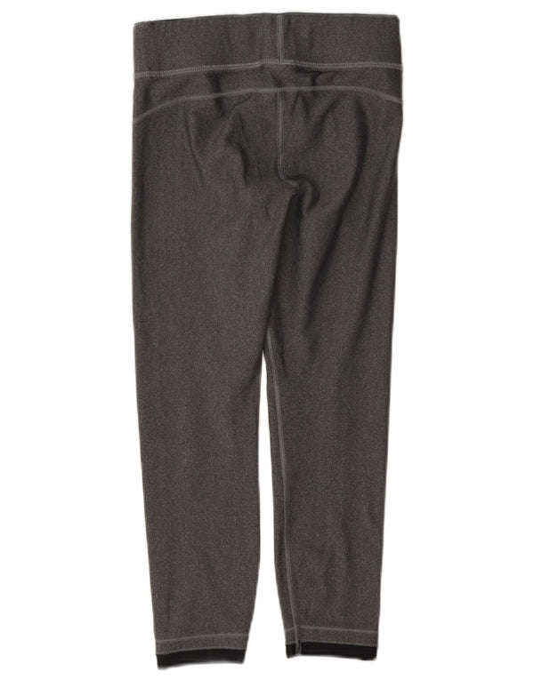 Under Armour Womens Crop Leggings UK 4 XS Grey Polyester
