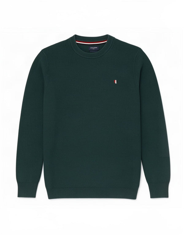 Jack & Jones Mens Crew Neck Jumper Sweater Small Green Cotton