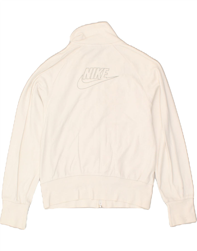 NIKE Girls Tracksuit Top Jacket 10-11 Years Medium White Cotton | Vintage Nike | Thrift | Second-Hand Nike | Used Clothing | Messina Hembry 