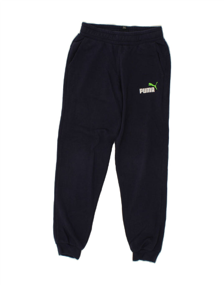 PUMA Boys Tracksuit Trousers Joggers 11-12 Years  Navy Blue Vintage Puma and Second-Hand Puma from Messina Hembry 