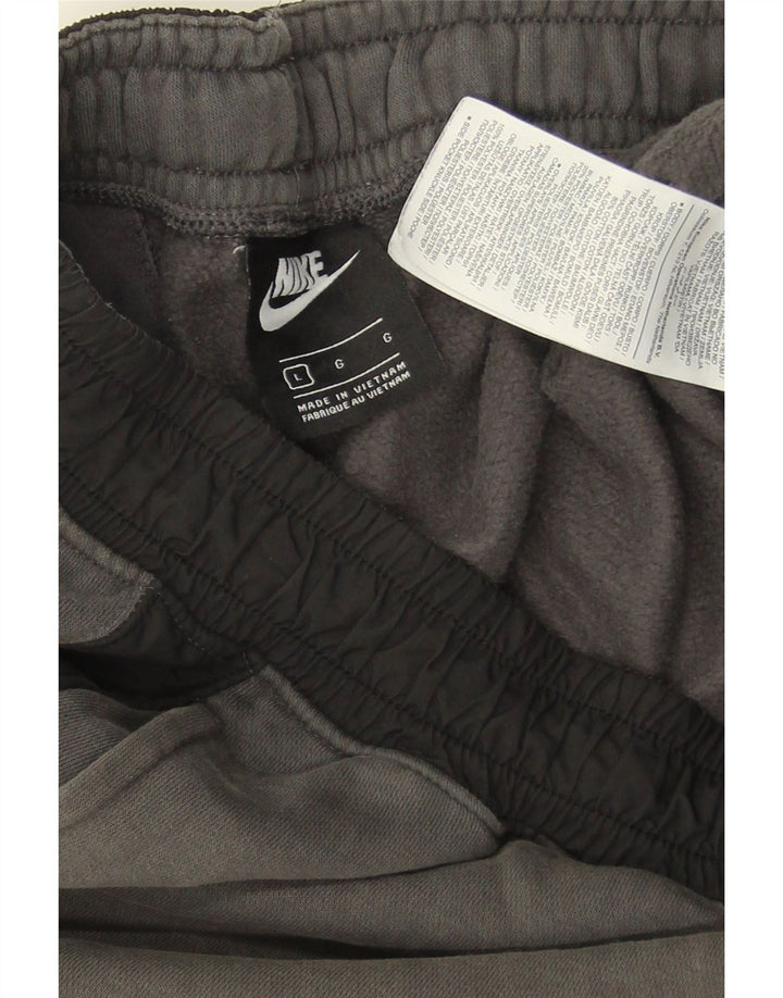 Nike Mens Tracksuit Trousers Joggers Large  Grey Colourblock Cotton