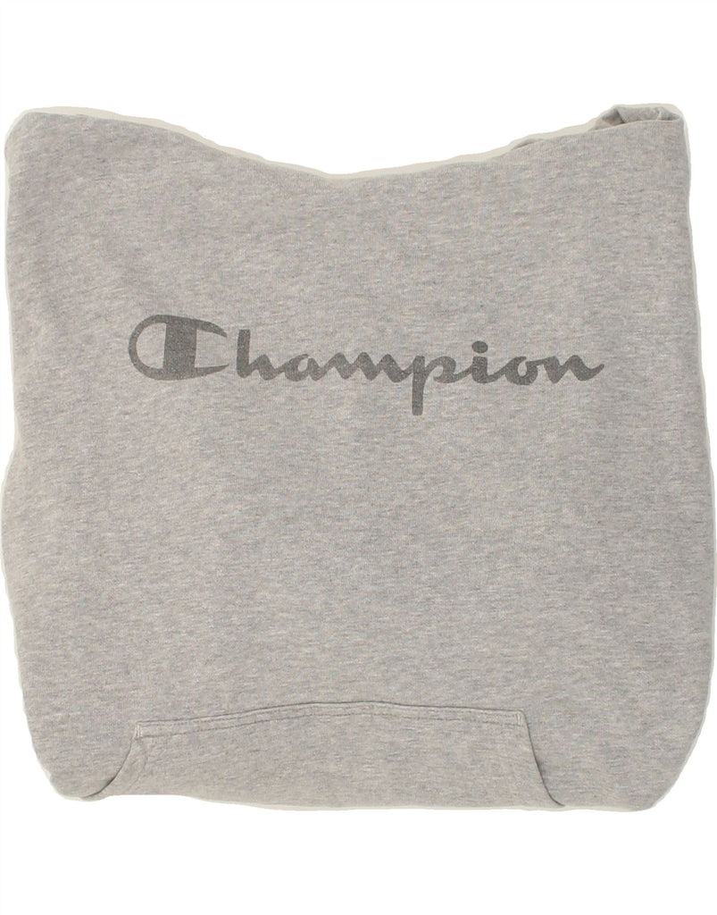 CHAMPION Mens Graphic Hoodie Jumper 2XL Grey Cotton | Vintage Champion | Thrift | Second-Hand Champion | Used Clothing | Messina Hembry 