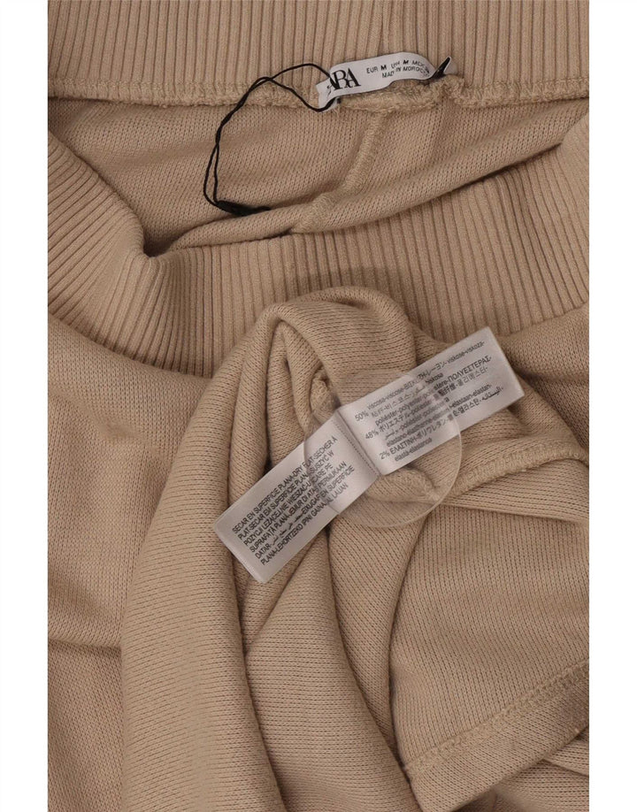 Zara Womens Midi Skirt Medium W28 Beige Viscose