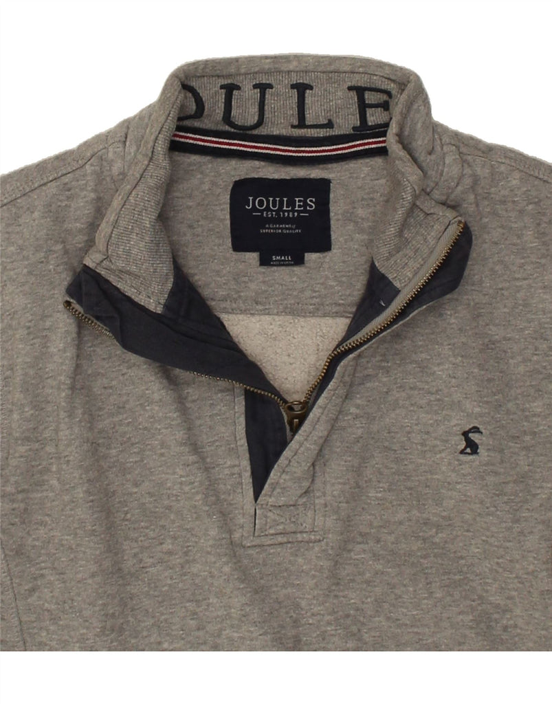 JOULES Mens Zip Neck Sweatshirt Jumper Small Grey Cotton | Vintage Joules | Thrift | Second-Hand Joules | Used Clothing | Messina Hembry 