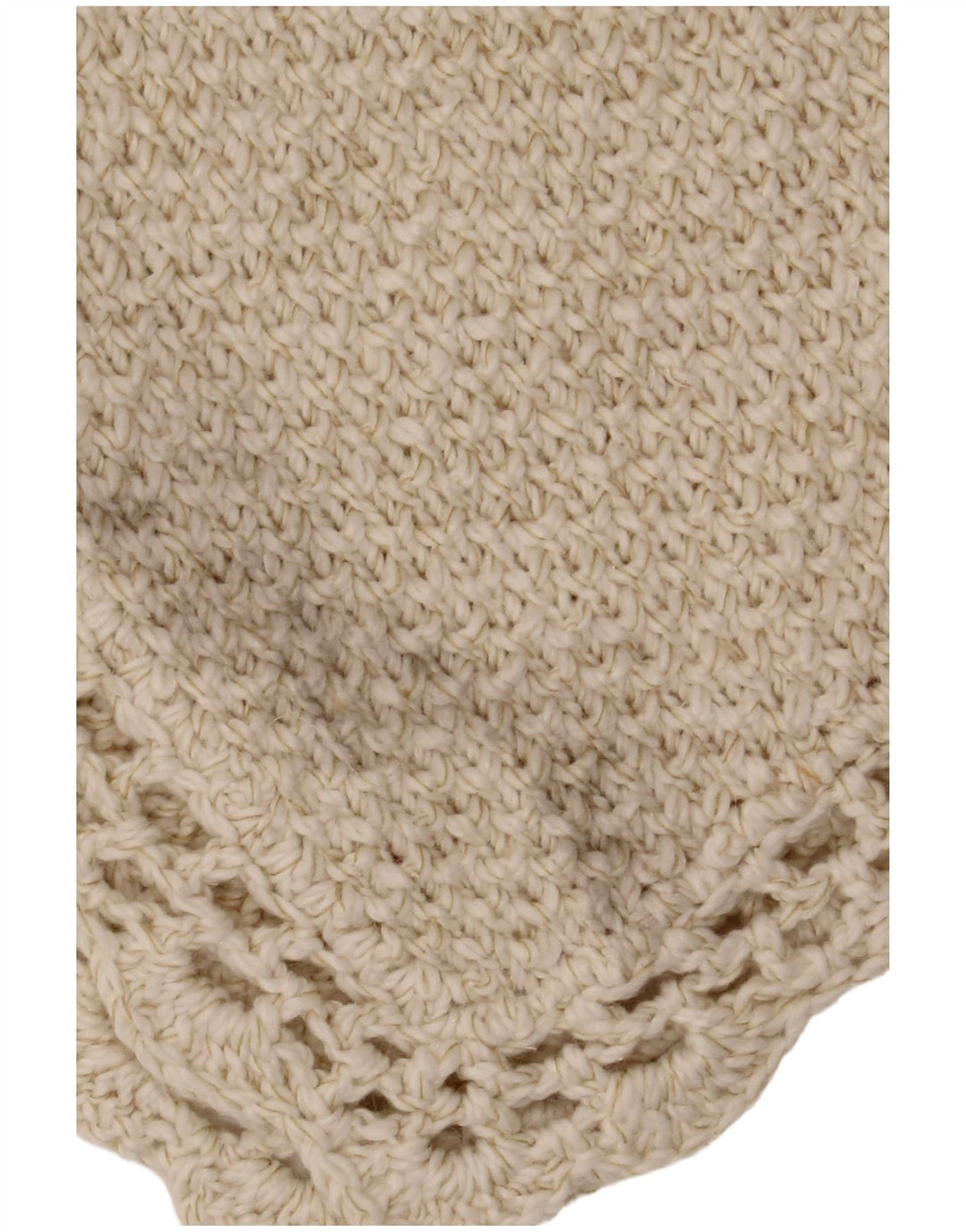 VINTAGE Womens Roll Neck Poncho Jumper One Size Off White Wool