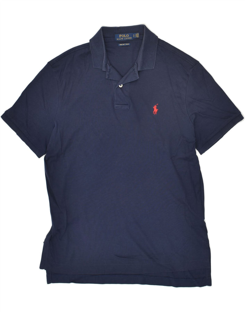 POLO RALPH LAUREN Mens Soft Polo Shirt Small Navy Blue Cotton | Vintage Polo Ralph Lauren | Thrift | Second-Hand Polo Ralph Lauren | Used Clothing | Messina Hembry 