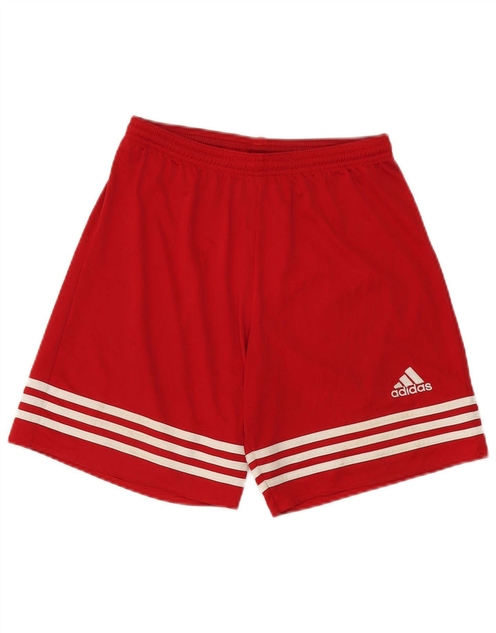 Adidas Mens Climalite Sport Shorts Small Red Polyester