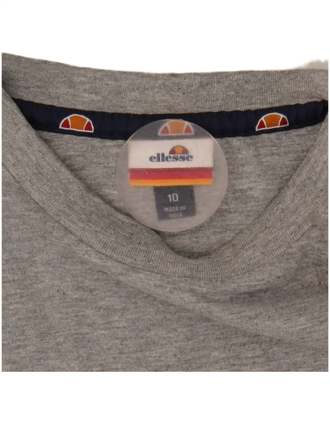 Ellesse Womens Oversized Graphic T-Shirt Top UK 10 Small Grey