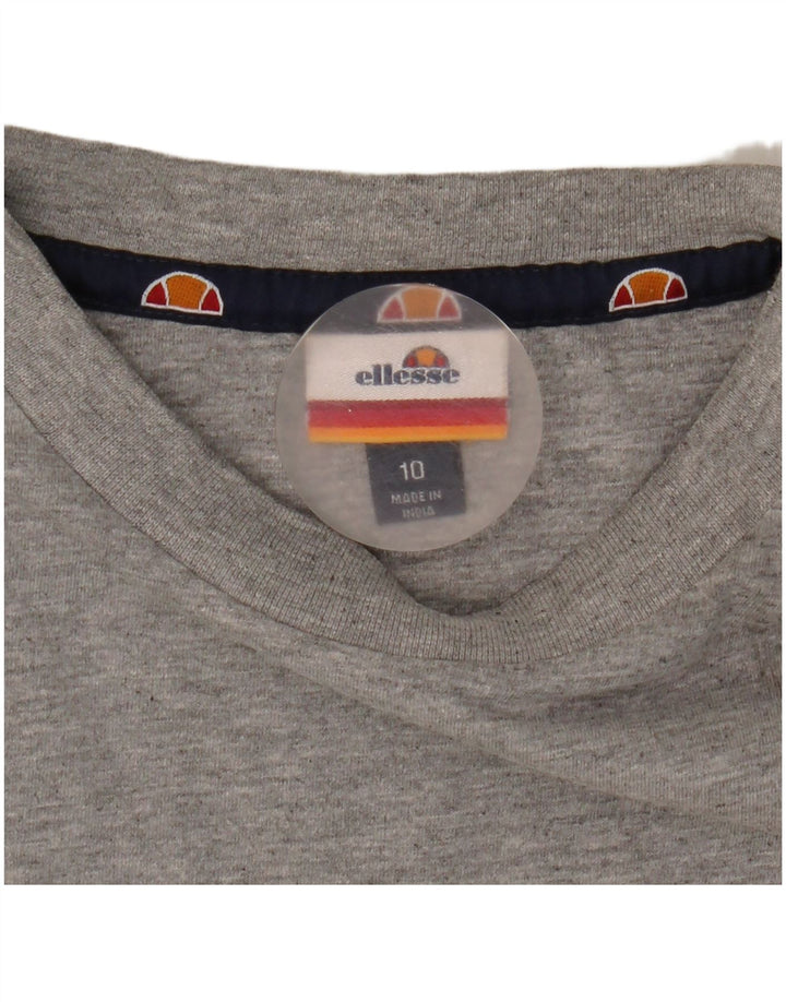Ellesse Womens Oversized Graphic T-Shirt Top UK 10 Small Grey