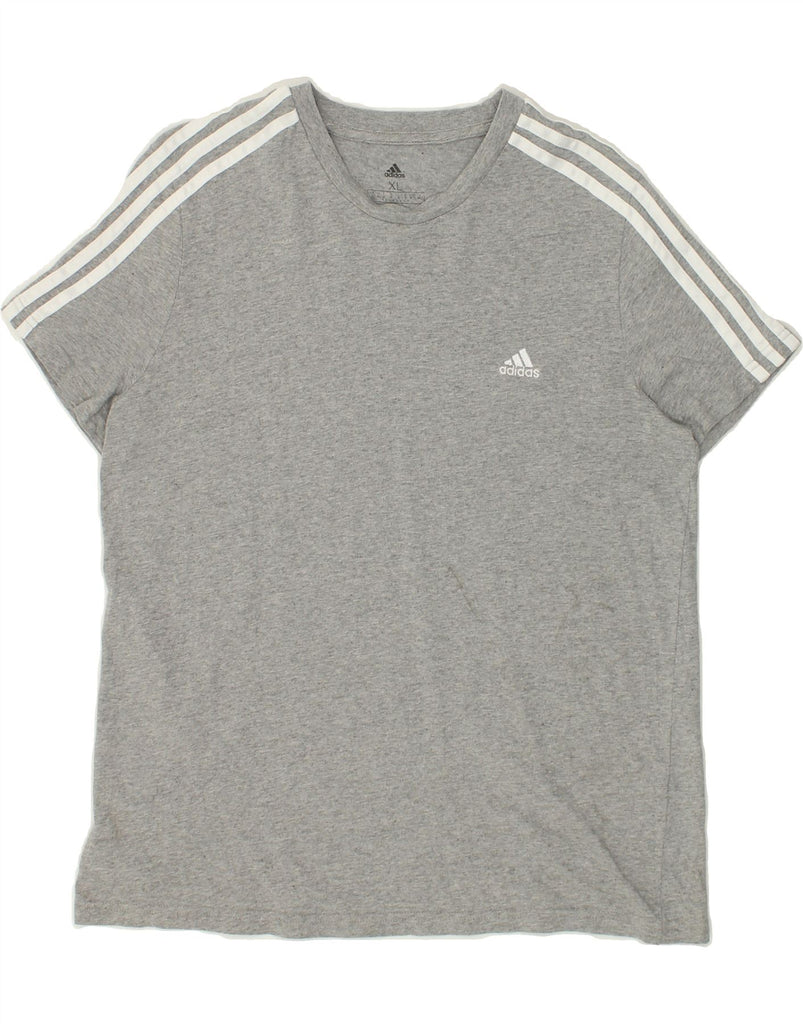 ADIDAS Womens T-Shirt Top UK 18 XL Grey Cotton | Vintage Adidas | Thrift | Second-Hand Adidas | Used Clothing | Messina Hembry 