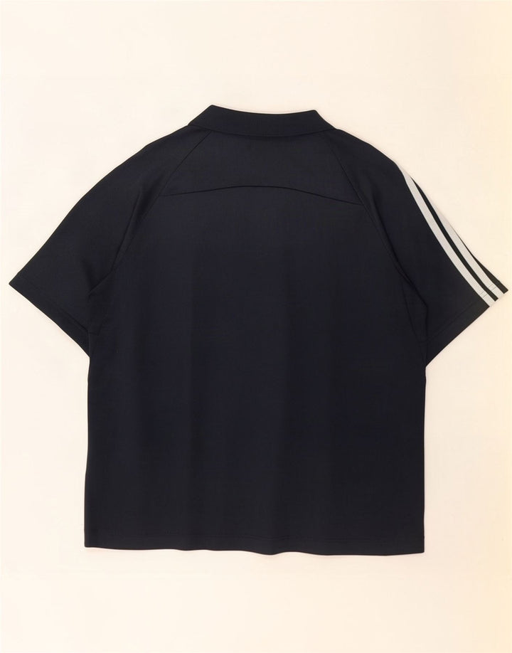 Adidas Mens Polo Shirt Small Navy Blue Polyester