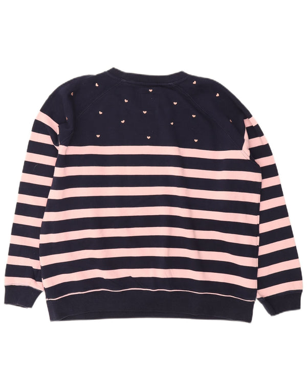 Crew Clothing Womens Sweatshirt Jumper UK 16 Large Navy Blue Striped