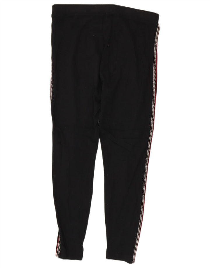 Marks & Spencer Womens Leggings UK 12 Medium Black Striped Viscose