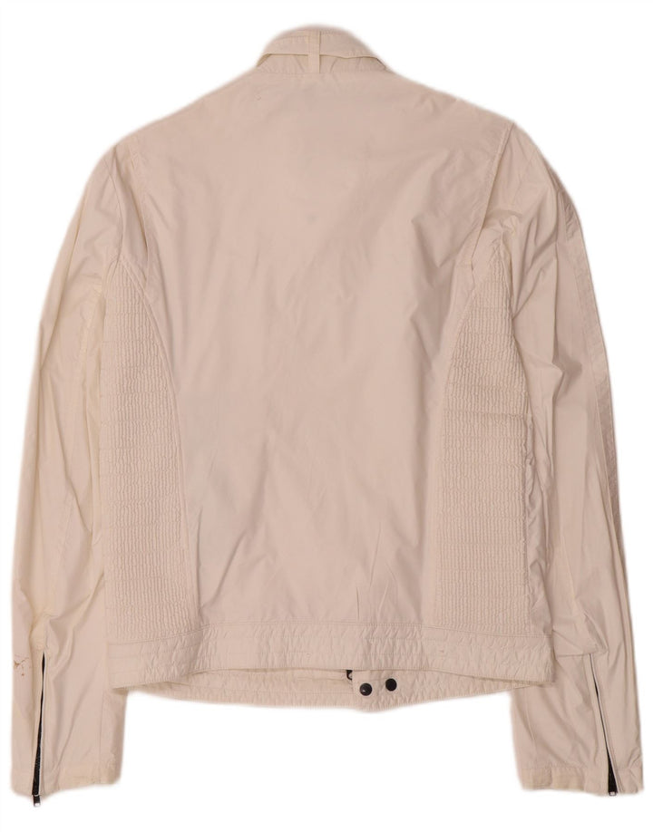 Blauer Womens Bomber Jacket UK 10 Small White Nylon