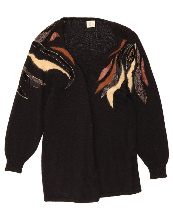 MADELEINE Womens Oversized Longline Cardigan Sweater EU 36/38 Small Black Vintage Madeleine and Second-Hand Madeleine from Messina Hembry 