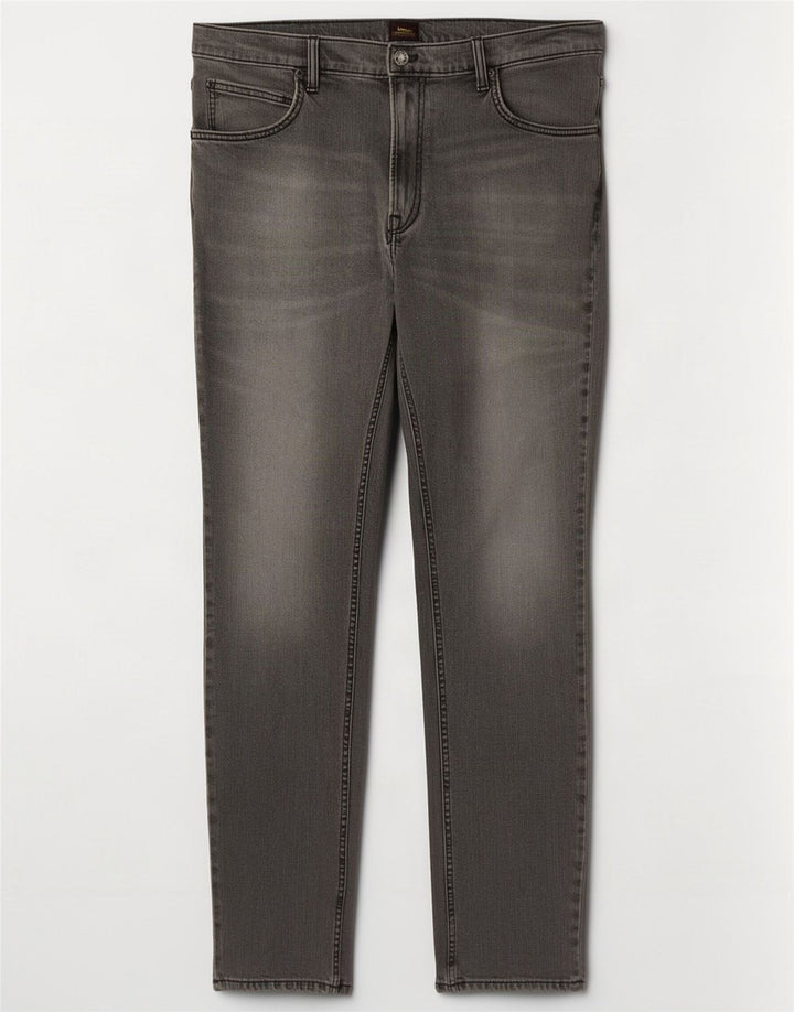 Lee Mens Rider Slim Straight Jeans W36 L32 Grey Cotton
