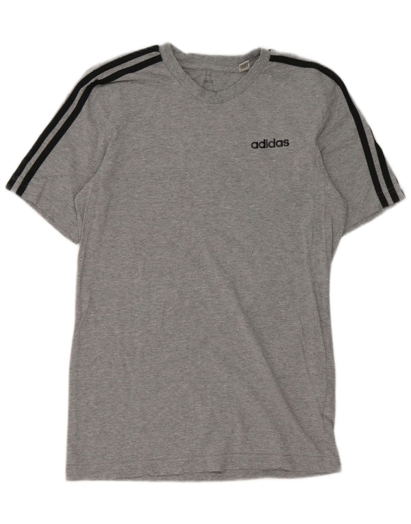 Adidas Mens T-Shirt Top Small Grey Cotton