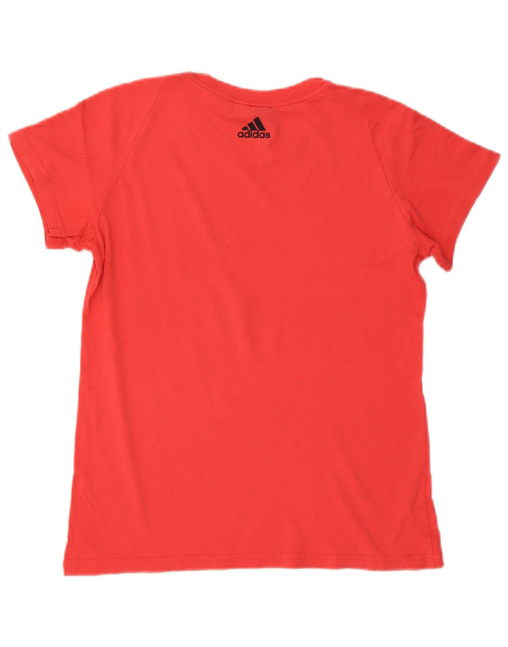 ADIDAS Womens Graphic T-Shirt Top UK 14 Medium Red