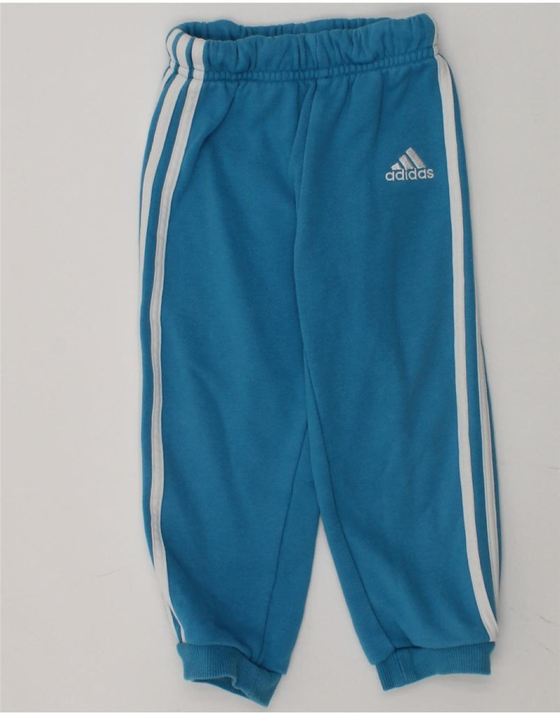 ADIDAS Baby Boys Joggers Tracksuit Trousers 12-18 Months Blue Cotton | Vintage Adidas | Thrift | Second-Hand Adidas | Used Clothing | Messina Hembry 