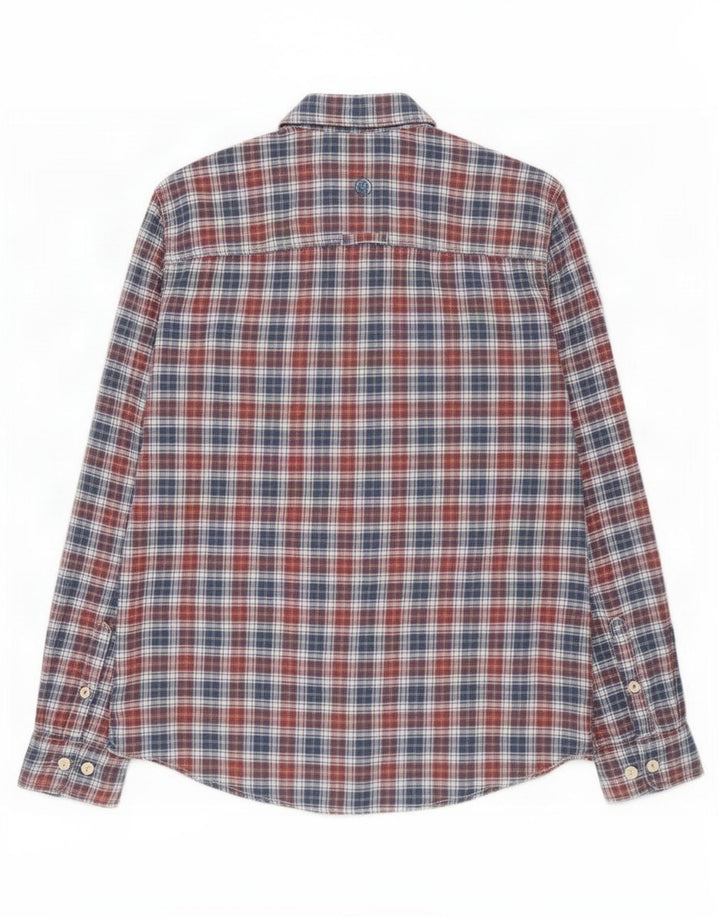 Fat Face Mens Classic Fit Flannel Shirt Medium Blue Check Cotton
