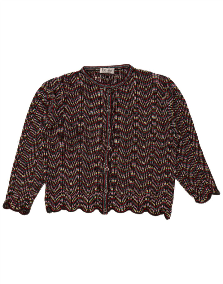 College By Marcazzani Womens Cardigan Sweater UK 14 Medium Multicoloured